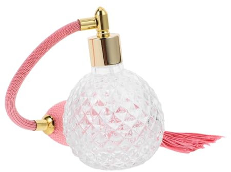 TOPPERFUN Botella de Perfume Clásica de Vidrio Vintage de 100ml Pulverizador Elegante sin Fugas para Viaje y Uso Prolongado