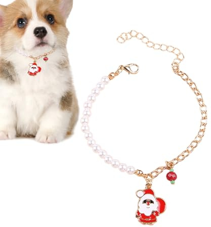 Cat Necklace Collar - Adjustable Jewelry Costume Accessories | Cat Collar Pearl Necklace | for Daily Wear Wedding Party Birthday Photography Christmas Decoration