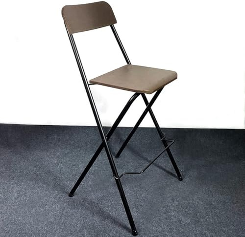 Sgabello da bar pieghevole con schienale e poggiapiedi, sedie pieghevoli per cucina e casa, design senza braccioli, salvaspazio, durevole e leggero