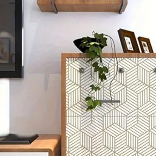 Pumixiy Papel tapiz autoadhesivo de PVC resistente al agua para decoración a prueba de humedad, adhesivo de pared de dormitorio, azul dorado, geométrico, para cielo, nube, periódico y vintage (A)