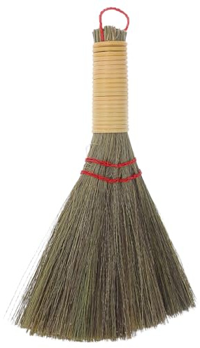 HOODANCOS Scopa Corta in Chinese Silvergrass per Pulizia Tavoli