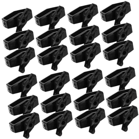 Hohopeti Tendeur de Câble Électrique Noir pour Clôture Extérieure Jardin, 24 Pièces, Outil de Tension Câble Métallique Abs Résistant aux Chocs, Serrage-Plastique Portable pour Fil Rigide