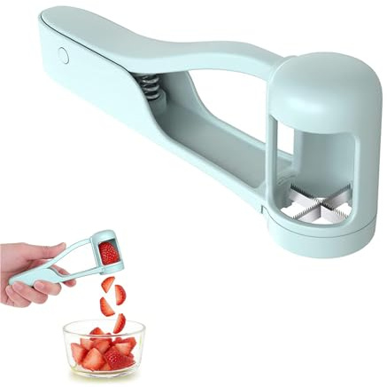 Grape Cutter Fruit Slicer Grape Cutter for Toddlers Stainless Steel Quarter Grape Slicer Tool Quick Fruit Cutter Safe Ergonomic Non-Slip Handls for Cherry Tomatoes Strawberries Kitchen Gadgets Salad