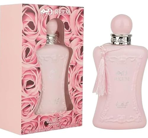 Everlyx - Perfume Reem Eau de Parfum 100 ml - Notas suaves de rosas y almizcle blanco con un toque empolvado y elegante - Fragancia femenina sofisticada y envolvente, ideal para quienes buscan dulzura