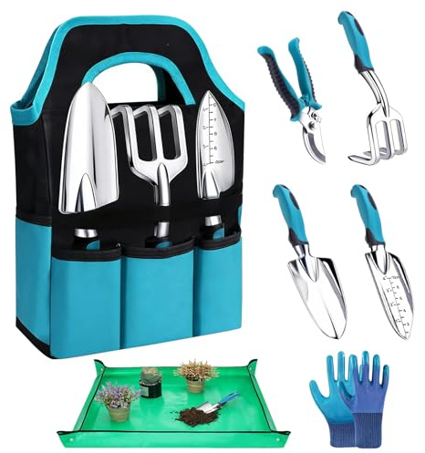 auvstar Kit Jardineria,7 Herramientas de Jardinería con Pala Jardineria