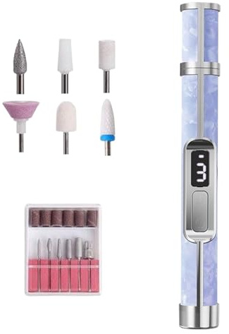 Nagelfräse | 3-Stufen Polier- Und Pediküre-Werkzeug - Stiftförmiges Kabelloses Nagelfeilen Set,Zum Schneiden Formen Und Pflegen Von Fingernägeln Zehennägeln Nagelhaut Für Maniküre