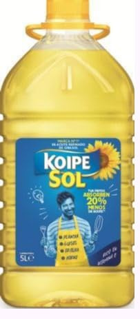 Koipesol Olio di Girasole, Formato Famiglia, 5 Litri, Liquido, Confezione da 1