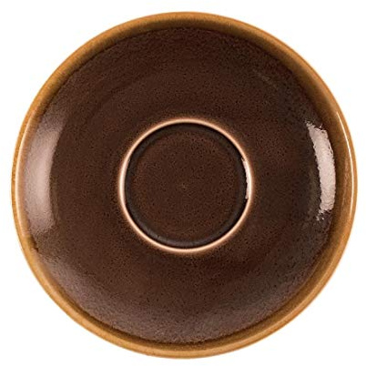 Olympia 6 x Kiln Cappucino Saucer Bark 160mm 6.5 Cups Coffee Tea Serving