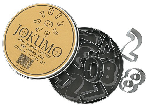 JOKUMO Small Numbers 0-9 Cutters Set – 9 Pc Set 430 Stainless Steel - Great for Cookies and Fondant
