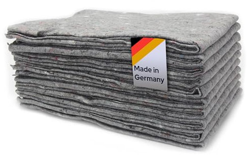 Primaflor Umzugs-Packdecke PRO – 130 x 190 cm – 15er Pack Strapazierfähige Möbelpackdecke, universelle Profi Allzweckdecke aus 100% Polypropylen Made in Germany