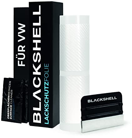 Blackshell® Lackschutzfolie passend für VW Golf Variant & Limousine | Typ AU | Bj. 2012-2019 (5-türer) Carbon weiß - passgenaue Einstiegsleistenschutz Folie inkl. Set für Folierung