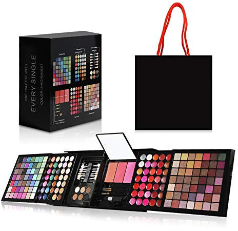 Ruwhere 177 Farben Professionelle Schminkkassette Eyeshadow Lidschatten-Palette Makeup Kit mit Concealer, Rouge, Gesichtspuder, Lipgloss und Augenbrauenpuder