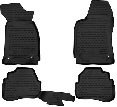 WALSER XTR Gummi Fussmatten Auto für VW Passat Kombi/Variant (B2, B3, B5) 1996-2005, 100% passgenaue Auto Fußmatten, robuste Universal Fußmatte Auto, Gummimatten Auto, Auto Fussmatten Gummi