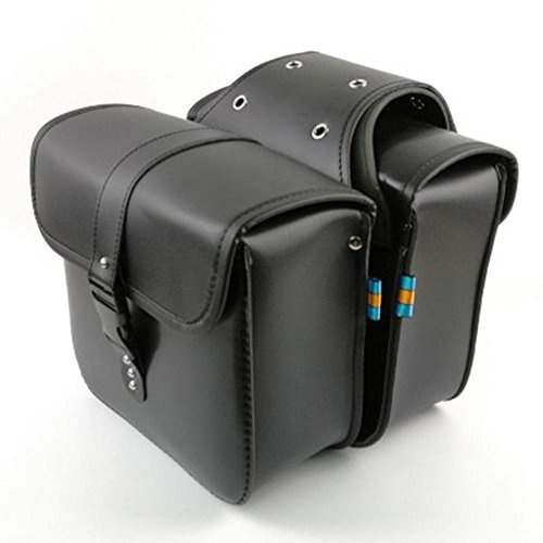EVGATSAUTO Motorcycle Side Saddle Luggage Bag, 2 Pcs Waterproof PU Leather Saddle Tail Bags Cruise Vehicle Bag for Motorcycle