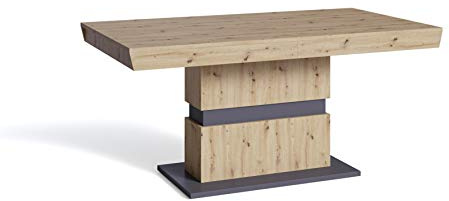 byLIVING Esstisch Matthew, Küchentisch 160 cm ausziehbar auf 215 cm | Auszugstisch Artisan Eichen-Optik hellbraun, 160-215x90x75cm (LxBxH)