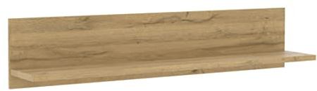 FORTE Havanna Wandregal, Holzwerkstoff, Alteiche, B x H x T: 125 x 25,6 x 21,9 cm