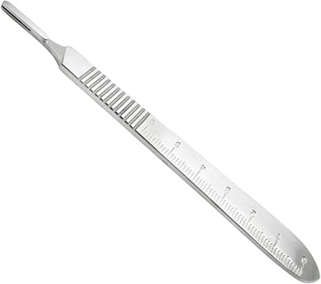 YNR Scalpel Handle No.4 - Fits Various Standard Blades, Surgical Scalpel for Medical, Scalpels, Podiatry Scalpel, Dental, Sign Craft, Scalpal Cutter, Scalpel Handle for Craft & Surgery Use