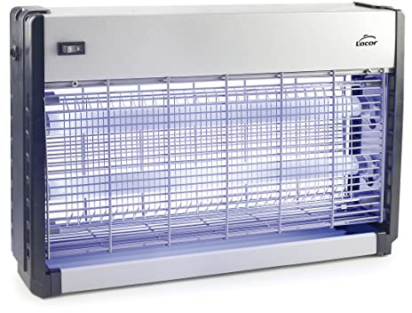 Lacor 39136 - Matamoscas Eléctrico Capter, Lámpara Antimosquitos | Para un uso práctico y profesional en cocina; perfecto para el día a día en hostelería y en casa, cómodo de usar y de guardar