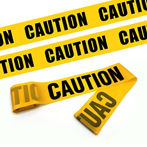 Gelbes Warnband, CAUTION Barricade Sicherheitsband schwarzem Schrifttext, maximale Lesbarkeit Gefahrenabstandsschild für Arbeitsplatz Gefahrenbereiche Halloween Dekorationen, 7,5cm*20m, nichtklebend | Schild mit maximaler Lesbarkeit für Gefahrenbereiche am Arbeitsplatz, Halloween-Dekorationen, 7,49 cm x 20 m, nicht klebend