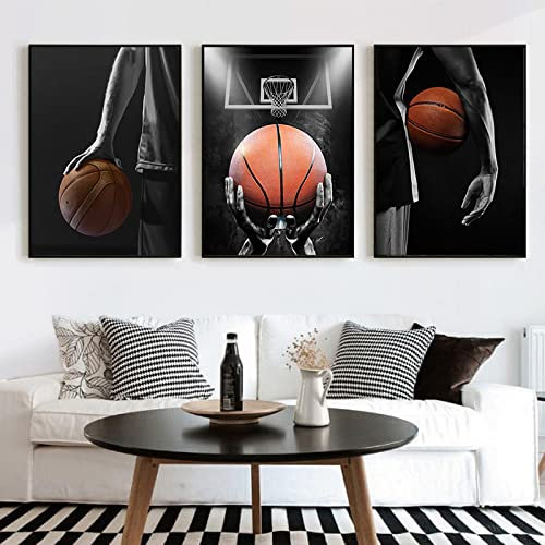 AIVYNA Basketballspieler Leinwand Bild Wanddekoration Basketball Traum Poster Kunstdrucke Wand Bilder Bilder Wohnzimmer Schlafzimmer Dekoration Rahmenlos
