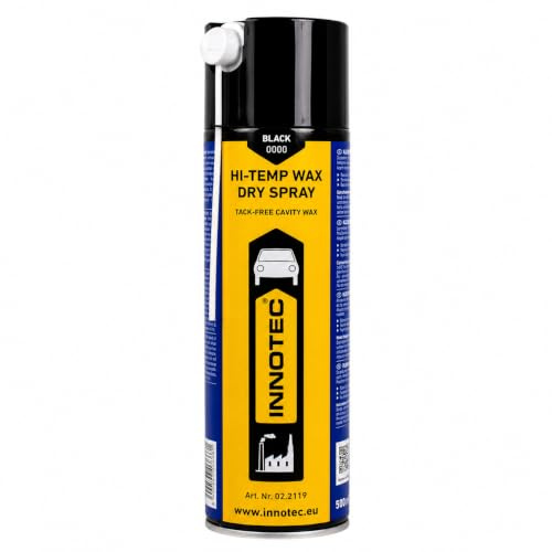 Innotec Hi-Temp Wax Spray Unterboden und Hohlraumschutz Fettspray Schwarz - Next Level Konservierung für Automotive & Industrie - Keine Anhaftung von Schmutz und Staub - 500ml Spraydose