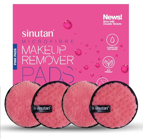 Disquettes démaquillantes en microfibre | Réutilisables et lavables | Couleur rose