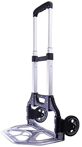Carrello per borsa termica pieghevole in ferro su ruote con ruota silenziosa antiforatura e capacità di 100 kg, carrello per la spesa pieghevole in argento per carriola con carrello a mano (stile n. 1