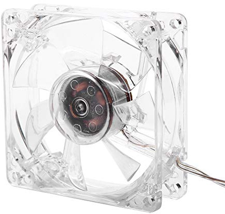 JTLB Ventilador de refrigeración transparente de luz colorida USB de 5 V Ventilador de refrigeración de CPU de 5 V para USB 5 V ventilador azul 10 × 8 × 2 8 cm USB luz colorida ventilador de