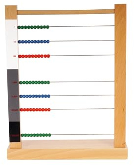 TimeTEX - Großer Rechenrahmen Montessori Premium | Mathematisches Lerninstrument für Rechnen im Millionenbereich | Maße: ca. 26,5x34x7,5 cm