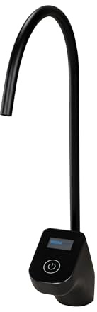 AORA® Ein-Weg-Wasserhahn Edelstahl massiv SOFIA kompatibel mit AMWAY eSPRING Wasserfilter und andere Filtersysteme | Einweg Armatur Drucklos | Wasserhahn für Osmoseanlage | (APOLLO TOUCH - Schwarz)