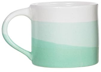 Sass & Belle Taza de cerámica verde menta, 260 ml, taza duradera, apta para lavavajillas y microondas, regalo encantador