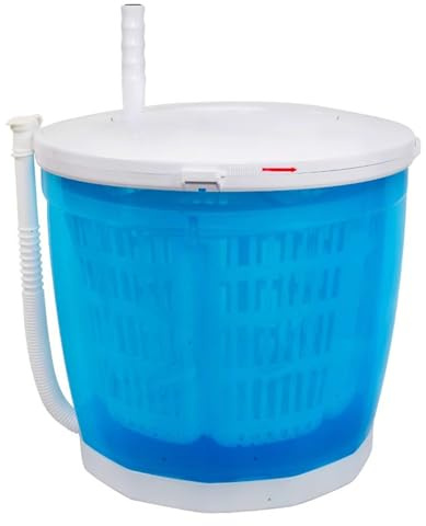 CJBWJM Lavatrice Manuale A Manovella, Camp Mini Lavatrice Portatile, Washing Machine Campeggio, capacità Abbigliamento 3Kg, Washing Machine Ideale Viaggi, Dormitori, Appartamento