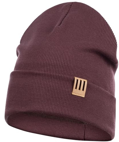 Smarilla Beanie Mütze für Kinder & Herren Herbst und Winter | Warme Strickmütze mit Umschlag - Unisex Slouch Beanie für Herbst & Winter