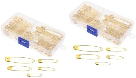 SEWOART 300 STK Sicherheitsnadel praktische Brosche Mehrzweck-Sicherheitsbrosche Broschennadelclips Kleidersafe Sicherheits-DIY-Nadel Kleiderbefestigungs-Safe-Pin Legierung Golden