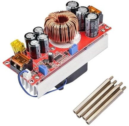 STRAFBRG Convertidor de Refuerzo de DC-DC, módulo de Fuente de alimentación de 10-60V a 12-90V, Cargador de tensión Ajustable, 1800W, 40A, 1500W, 30A, 1200W, 20A,Alta Estabilidad(1800W)
