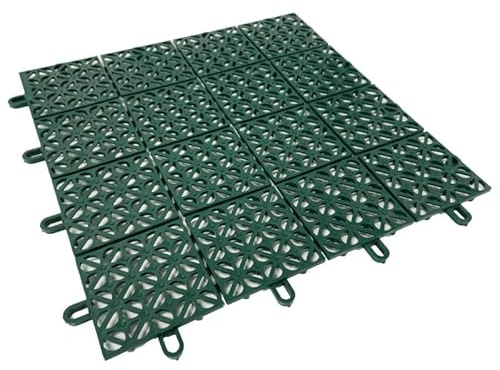 Ezooza MultiFlex Piastrelle Drenanti 30x30 cm Set 11 Pezzi per Esterni 1 m² Verde