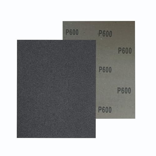 HOTCKB 30 Stück Schleifpapier 23 x 28 cm Sandpapier Körnung 600 Trocken/Nassschleifpapier für Auto, Holzmöbel, Metall, Stein, Lack, Glas