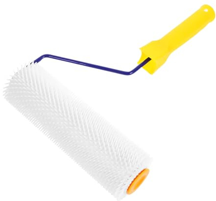 OKUMEYR 1 Pièce Roulette à Picots pour Époxy à Peinture Auto Nivelant avec Poignée Ergonomique Outil de Débullage pour Revêtements de Sol pour Construction de Peinture de