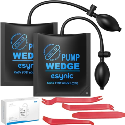 eSynic Lot de 2 sacs de pompe à air compensé pour installation de porte et fenêtre et réparation de voiture avec outils auxiliaires de voiture