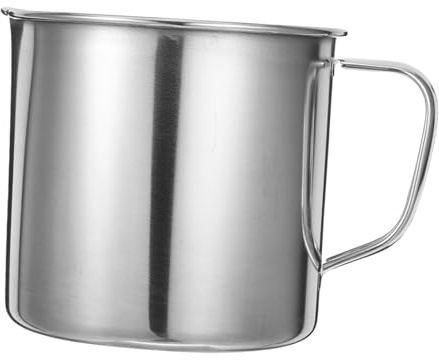 CLISPEED Messbecher aus Edelstahl 500ml mit Deckel Präzise Skala Rostfrei und Stapelbar für Küche und Labor Measuring Cup Zufälliger Stil