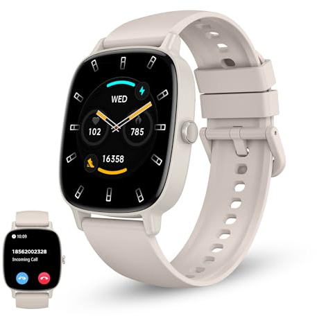 KSIX Pulse Smartwatch, Pantalla TFT 1.83, Autonomía 7 días, 100+ Modos Deportivos, Modo Salud, Llamadas, IP68, Beige