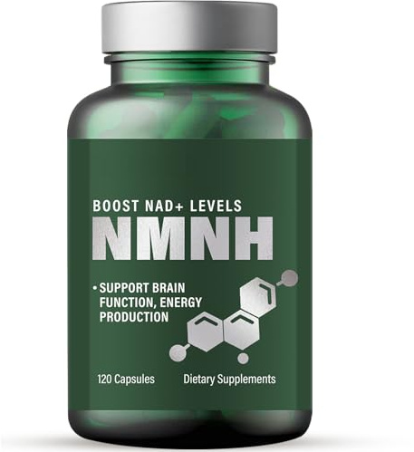 NMNH Kapseln, NAD+ Booster für Zellenergie und Geistige Klarheit- hochreines NAD-Ergänzungsmittel zur Erhöhung der NAD +-Spiegel, Anti-Aging, Energie und Konzentration, 120 Kapseln