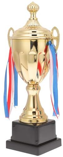 SKISUNO Metalltrophäe und Realistischer Optik mit Filigranem Design Dekorativer Pokal als Belohnungstrophäe für Kinder bei Sportveranstaltungen und Partys