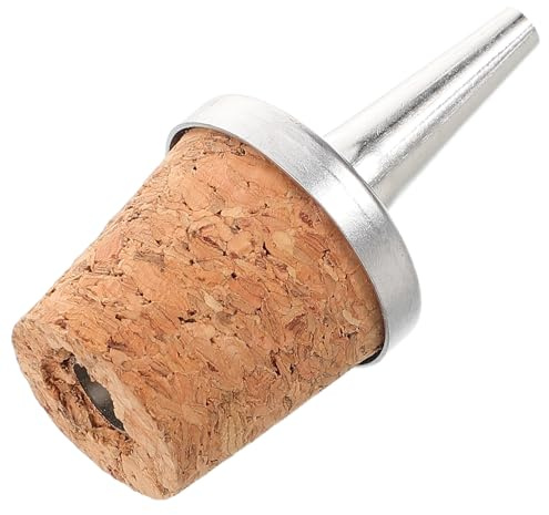SAFIGLE Bouchon Réduisant Le Gaspillage Design Polyvalent Verseur pour Bouteille Amère avec Base en Liège et Métal pour Distilleries et Restaurants