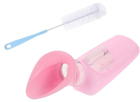Mikikit Tragbare Urinflasche für Damen und Herren aus PVC und Baumwolle Auslaufsicheres Noturinal für Auto Camping und Outdoor Einsatz