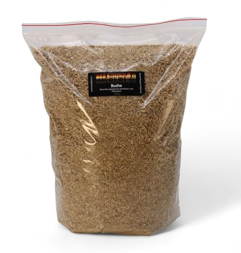 Räuchermehl Buche 3 kg Buchenmehl Beech Körnung 0,5–1,5 mm Buchenspäne BBQ - Naturholz aus PEFC-Forstwirtschaft-HACCP-Zertifiziert - Rauchaktiv – Glimmstark – Hygienisch verpackt (3, Kilogramm)