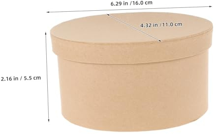 IDEANATEGRATE Geschenkbox Schachtel Ovale Kekse für Schokolade und Kraftpapier Leichte Pappmaché mit Kreativem Design für Outdoor Aktivitäten und Bastelprojekte