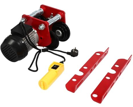 Verricello Elettrico Carrello manuale per paranco elettrico con capacità di 2200 libbre/1 tonnellata | Trave di spinta a doppia ruota | 220 V 370 W Argani elettrici