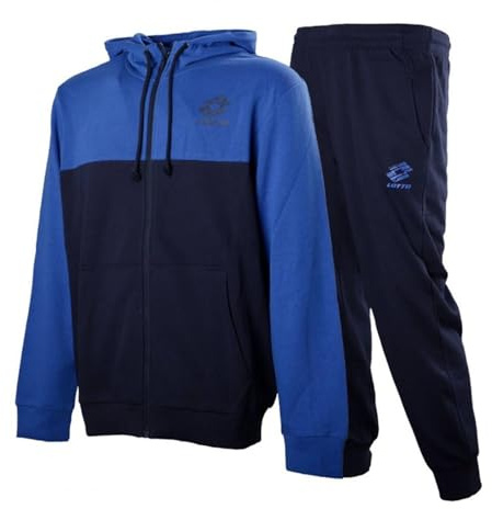 Lotto Tuta Uomo in Felpa Estiva, Completa, Tuta Sportiva Uomo, Morbida per il tuo massimo comfort (8023 T. UNITA BLU, 3XL)