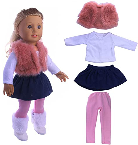 DUORUIMI Puppenkleidung Winterkleid American Girl Doll Puppenkleid 45,7 cm